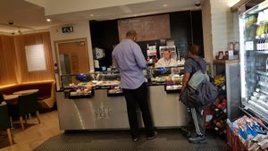 The counter at Pret A Manger - Fulham Broadway in South West London