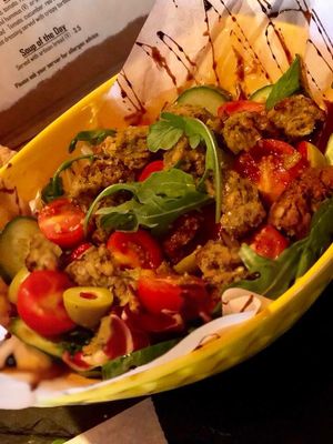 Falafel salad  at Why Not? Cafe Bar in Worsley