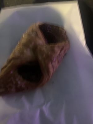 vegan croissant at Pret A Manger - Waverley Station in Edinburgh