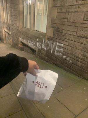 vegan pastry at Pret A Manger - Waverley Station in Edinburgh