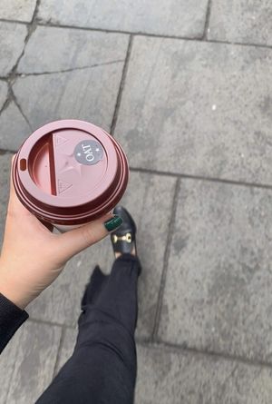 oat latte  at Pret A Manger - Waverley Station in Edinburgh