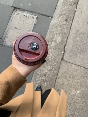oat latte  at Pret A Manger - Waverley Station in Edinburgh