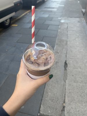 ice chocolate  at Pret A Manger - Waverley Station in Edinburgh