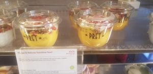 Mango and sunshine bowl at Pret A Manger - Castle St in Edinburgh