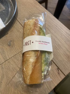 Vegan eggless mayo and avo sandwich   at Pret A Manger- Deansgate in Manchester