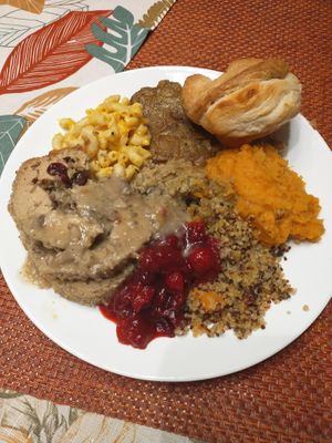 Items from vegan holiday meal at Good Health in Bessemer