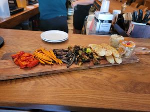 Vegetable and Hummus Board at Revival Social Club in York