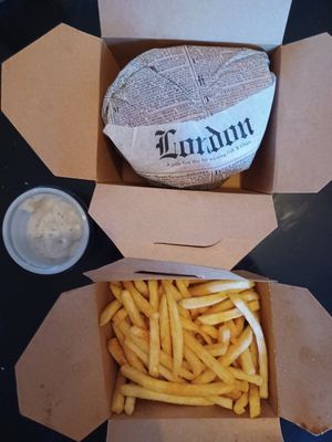 Respect burger at Lilla Huset in Uppsala