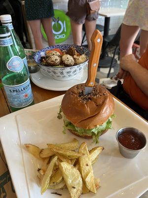 Falafel salad and falafel burgerr  at Choko - Maybe closed in San Jose