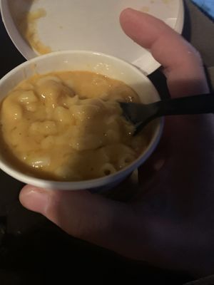 Mac and cheese with a proper amount of cheese.  at B & B Wings & Things in Middletown