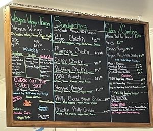 Full Vegan Side Menu at B & B Wings & Things in Middletown