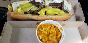 Vegan Philly Cheesesteak (w/o the peppers & onions) was so fresh and soft and flavorful, and a very large portion, possibly a foot-long at B & B Wings & Things in Middletown
