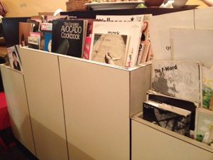 zines and reading materials at Nagi Shokudo in Kamakura