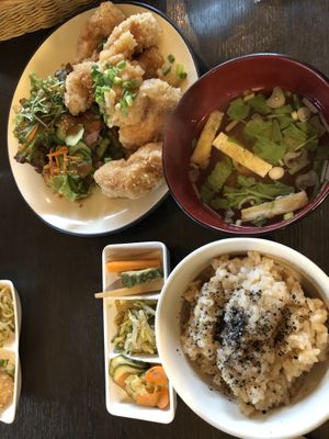 Lunch plate  at Nagi Shokudo in Kamakura