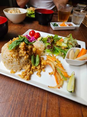 Thai rice lunch set at Nagi Shokudo in Kamakura