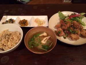 A set at Nagi Shokudo in Kamakura