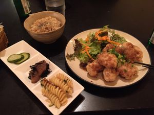 A set meal at Nagi Shokudo in Kamakura