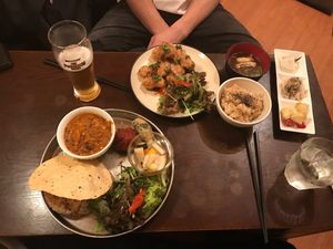 curry plate & soy meat set at Nagi Shokudo in Kamakura
