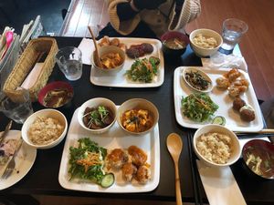Meal sets come with miso soup, brown rice and a choice of three sides at Nagi Shokudo in Kamakura