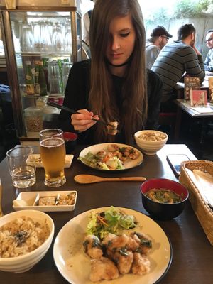 Best food in Tokyo! - fried soy meat set meal at Nagi Shokudo in Kamakura