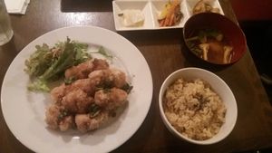 Deep fried soy meat at Nagi Shokudo in Kamakura