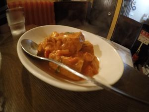 Tofu with coconut sauce at Nagi Shokudo in Kamakura