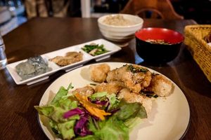 Nagi A plate at Nagi Shokudo in Kamakura