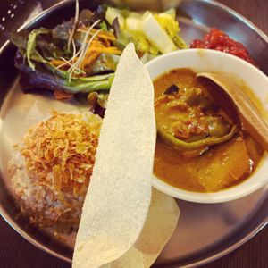 Curry plate at Nagi Shokudo in Kamakura