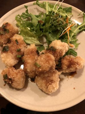 Deep fried soy meat at Nagi Shokudo in Kamakura