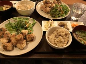 Deep fried soy meat at Nagi Shokudo in Kamakura