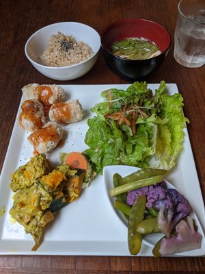 10/10. Nagi lunch plate. at Nagi Shokudo in Kamakura