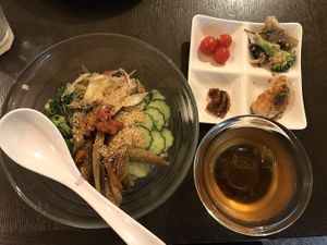 Cold soup set at Nagi Shokudo in Kamakura