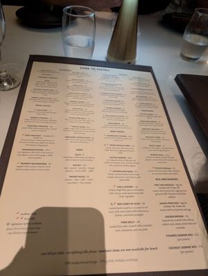 The Menu. at Hanuman in Darwin