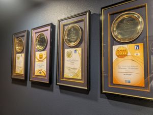 And more Gold Plate awards on the other wall. at Hanuman in Darwin