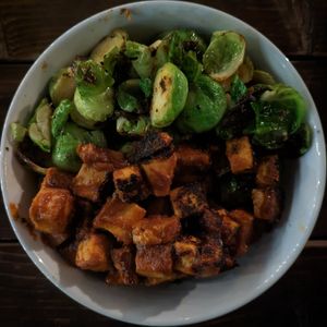 BBQ Brussel Bowl at The Bye and Bye in Portland