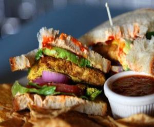 vegan sandwich at the bye and bye in portland at The Bye and Bye in Portland