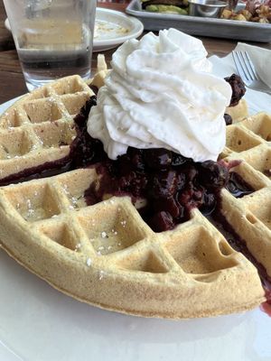 Waffle time  at The Bye and Bye in Portland