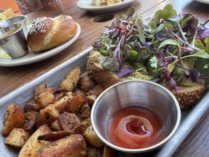 Avocado toast  at The Bye and Bye in Portland