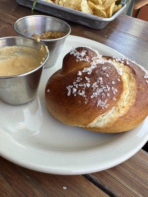 Pretzel knots (one already down)  at The Bye and Bye in Portland