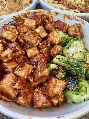 BBQ Brussels Bowl - Good, but not great. EASILY recreatable at home.  at The Bye and Bye in Portland