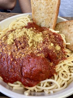 Spaghetti Bowl - basic but tasty  at The Bye and Bye in Portland