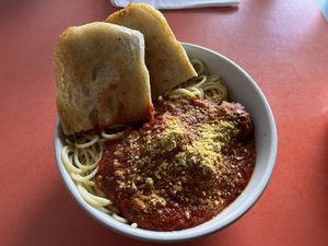 spaghetti!  at The Bye and Bye in Portland