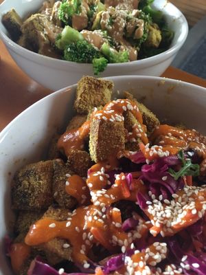 Eastern and samurai bowls at The Bye and Bye in Portland