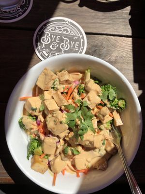 Peanut Noodle Bowl ($11) at The Bye and Bye in Portland