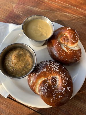 yummy pretzels!  at The Bye and Bye in Portland