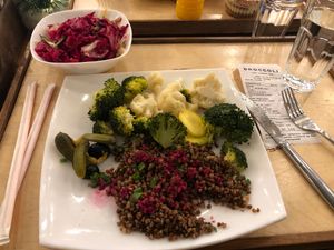 Vegan options in the buffet!!! at Broccoli in Tashkent