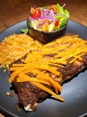 Vegan burrito with vegan cheese at Charley Browns Mexicana in Bangkok