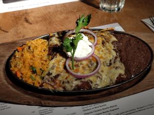 Vegetarian enchilladas at Charley Browns Mexicana in Bangkok