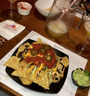 Nachos Supreme, no meat, vegan cheese  at Charley Browns Mexicana in Bangkok