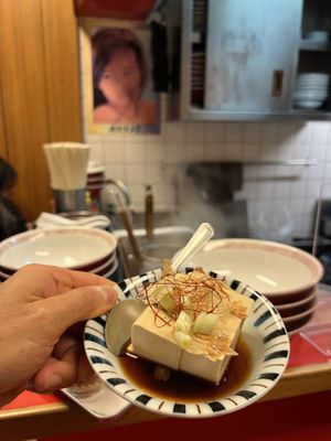 Cold tofu  at TàiLáng ZhōngHuá Lāmiàn in Tainan